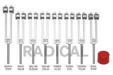    Weighted Chakra, Soul Star  Earth Star Tuning Forks   9 Fork Healing Set
