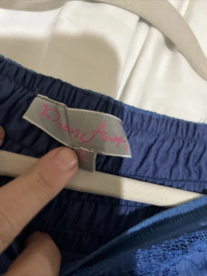 Falda Azul Hada Multi Tela Bonita Ángel Extra Grande XL Boho Foto 2 de 4