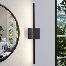 Black 24 Inch LED Vanity Light Fixture Dimmable Wall Sconce 3500K 8036WL-24BK