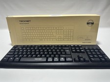 TeckNet Wireless Keyboard 2.4G Full Size USB Ergonomic Quiet Black
