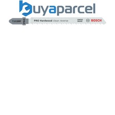 Image of Bosch wood PRO Hardwood clean reverse T101BRF Jigsaw Blade 100mm 25pc 2608634989