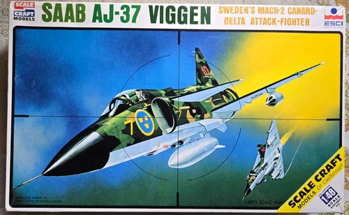 ESCI SAAB AJ-37 Viggen 1/48 scale Kit #4018 -selling as is( 2 kits included)