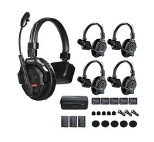 SYNCO XTALK X5 Wireless Headset Intercom System 2.4GHz Full Duplex 400 Meter ...