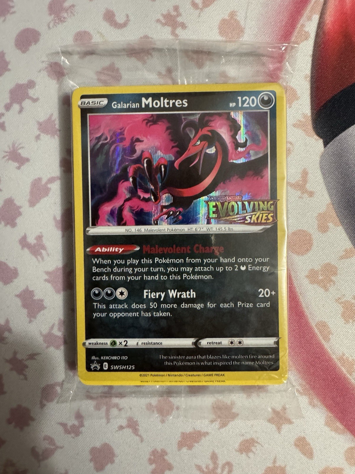 Galarian Moltres - (Prerelease) SWSH125 SWSH: Sword & Shield Promo Cards Sealed