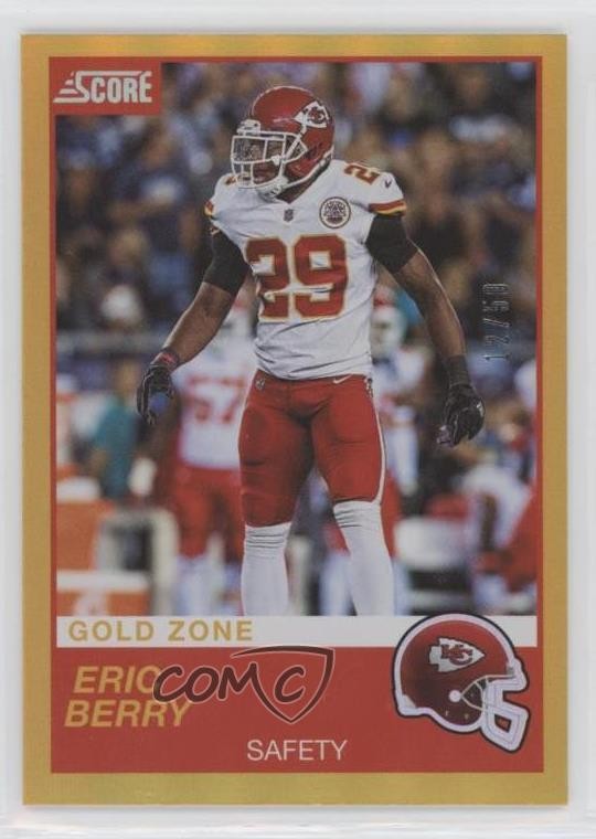 2019 Score Gold Zone 12/50 Eric Berry #9 0ui5