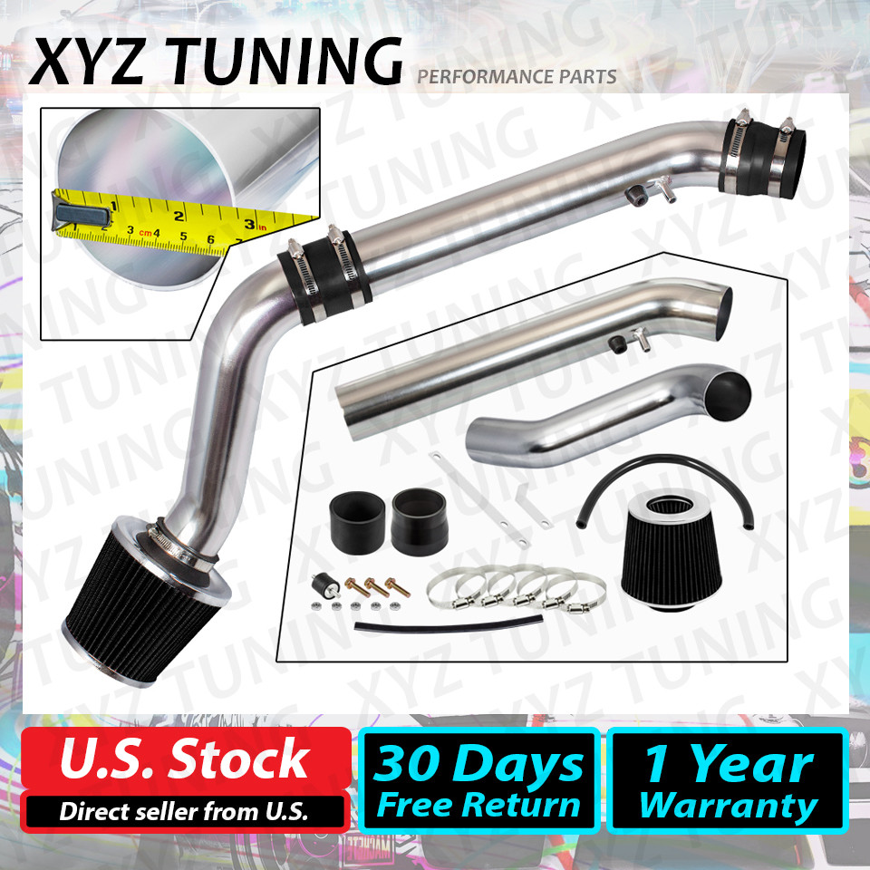 2.75 " Schwarz Kalt Luft Ansaug Luftansaug Set + Filter Für 96-98 Civic Hx / Ex