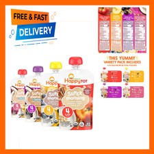 Baby Food Pouches Organic Fruit Oat Blend Pack of 16 Gluten Free Stage 4
