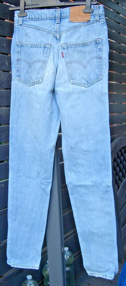 VINTAGE LEVI'S 505 0217 RED TAB JEANS LIGHT BLUE W30(28) L34(32) 1980s90s FRANCE, photo 3 of 5