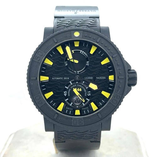Ulysse Nardin Marine Black Sea Automatic 45mm PVD Steel Mens Watch 263-92-3C-924