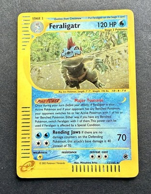 2002 Pokemon Expedition Feraligatr 12/165 Reverse Holo WOTC