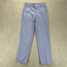 Izod Blue Boys Size 10 Straight Leg Cotton Blend Flat Front Stretch Preppy Pants