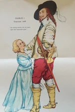 Antique Print c.1930s – Charles I Portrait, British Royal Art Lithograph