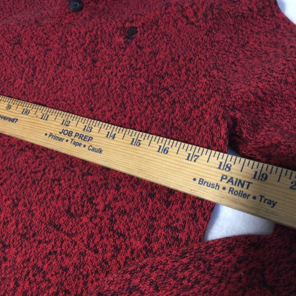 Suéter IZOD Niños Niños Rojo Cuello Simulado Abotonado Talla 14/16 Foto 4 de 4