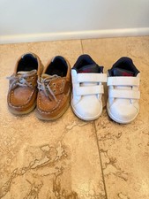 Ralph Lauren Navy Sneakers  Sperry Tan Leather Boat Shoes Size 6 Boys Bundle