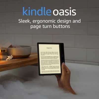 Kindle Oasis Waterproof eReader Page 10th Gen 7'' Display Page Turn Button 32GB