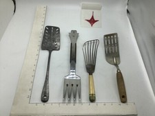 Vintage Kitchen item: 1 BATTER BEATER from A&J made in USA white w aqua handle