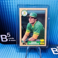 Jose Canseco 1987 Topps Baseball Gold Cup Card # 620 Oakland Athletics