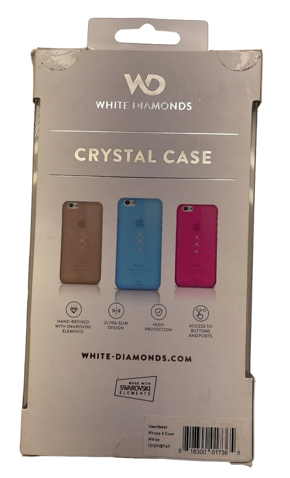 White Diamonds Crystal Heartbeat Case for iPhone 6, White - Image 2 of 4