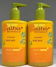 (2 PACK) Alba Botanica Pineapple Hand Wash Hawaiian, 8 oz.