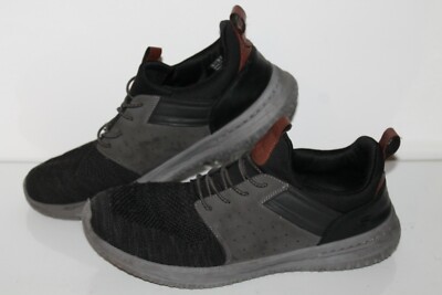 Skechers Delson Casual Sneaker Shoe, #56299, Black/Gray