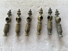 Antique Brass Fireplace Surround Corner And Connector Posts Hatdware