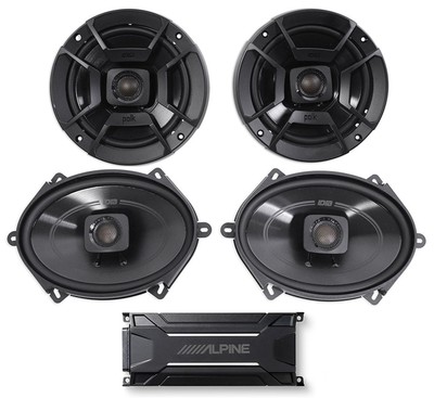 ALPINE KTA-30FW 600 Watt 4-Channel Amplifier Amp+Polk Audio 6.5''+5x7'' Speakers