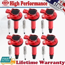 6X High Performance Ignition Coil& Spark Plug for 2011-2016 Ford Mustang 3.7L V6