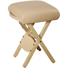 Master Massage Tables Lightweight Wooden Handy Folding Massage Stool Cream