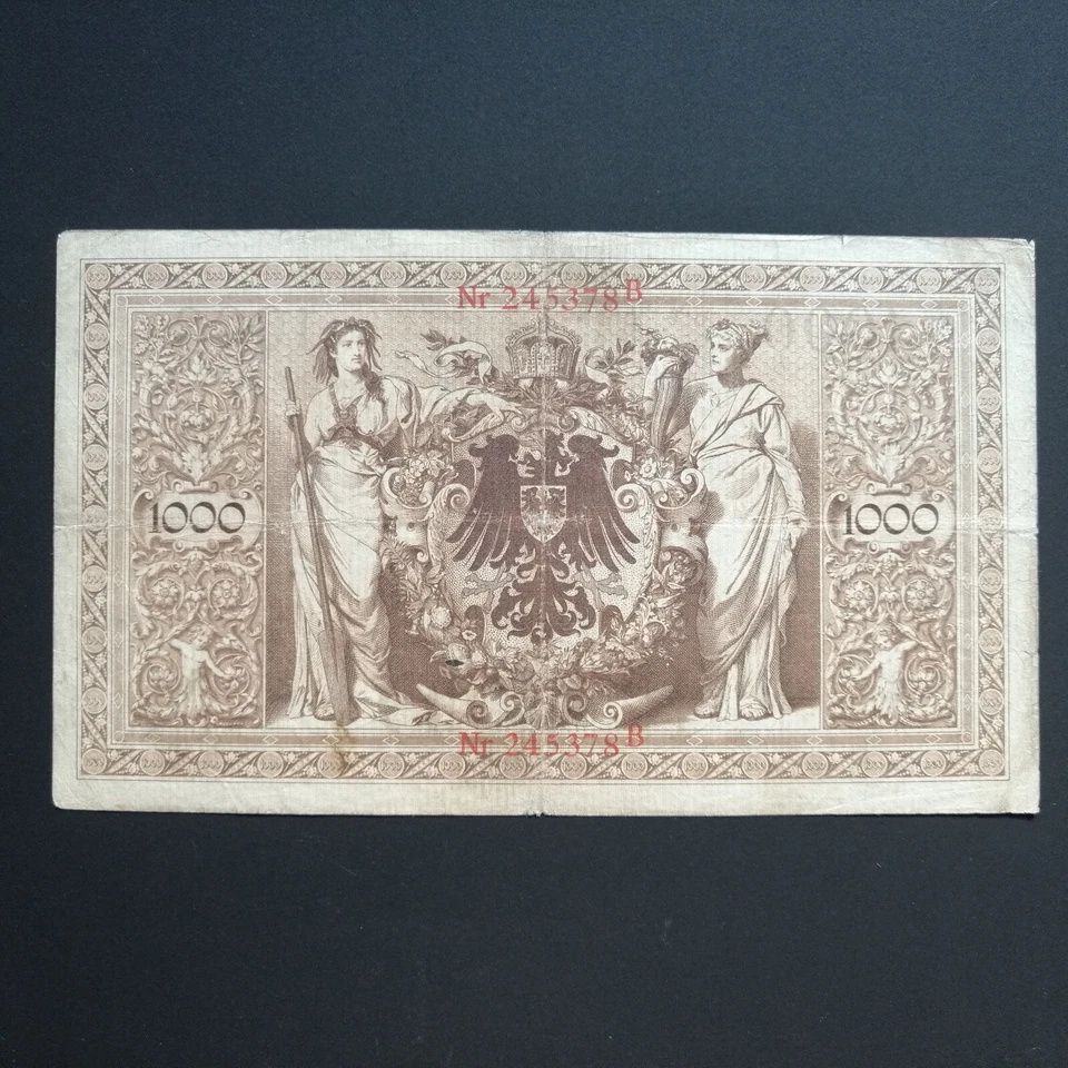 GERMANY 1000 MARK 1908 P-36  - RARE-  VF - Image 2 of 3