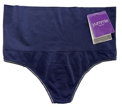 Yummie Shape YT5-160 Women's M/L Seamless Ultralight Shaping Thong Peacoat Navy