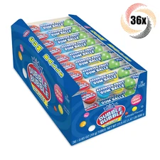 Full Box 36x Pack Dubble Bubble Assorted Fruit Gum Ball | 4 Gumball Each | .65oz