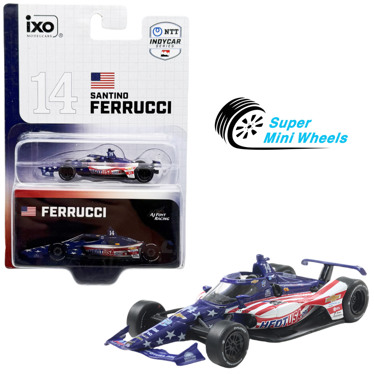 IXOシリーズ IXO Models 1:64 2025 NTT INDYCAR #14 Santino Ferrucci / AJ Foyt