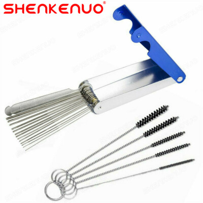 Carburetor Cleaning Kit Carb Dirt Jet Cleaner Tools 13 Needle 5 Wires Brush