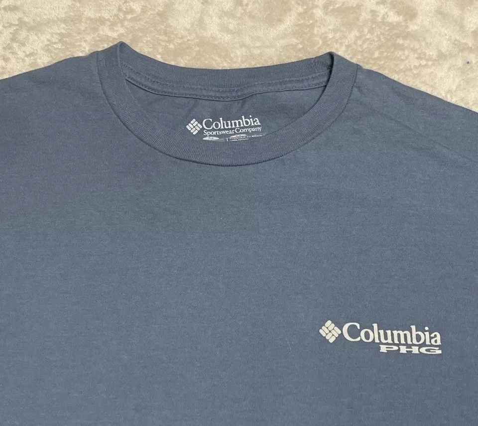 Columbia T Shirt Mens Medium Short Sleeve Gray Hunting Dog Birds PHG Graphic - Image 4 of 4