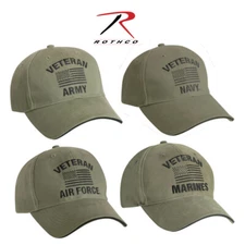 Rothco Olive Drab US Military Veteran Low Profile Baseball Cap