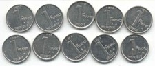 10 pièces belges de 1 francs 1994à1998, FR-NL ; Albert II