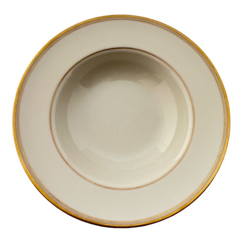 Franciscan Gold Band 301 Merced Rim Dessert Fruit Bowl 4Pc Set Ivory Gold Trim - Picture 4 of 10