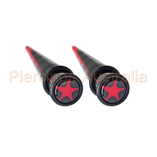 Acrylic Ear Taper Expander Stretcher Body Jewellery CHOOSE DESIGN SINGLE OR PAIR - Picture 9 of 9