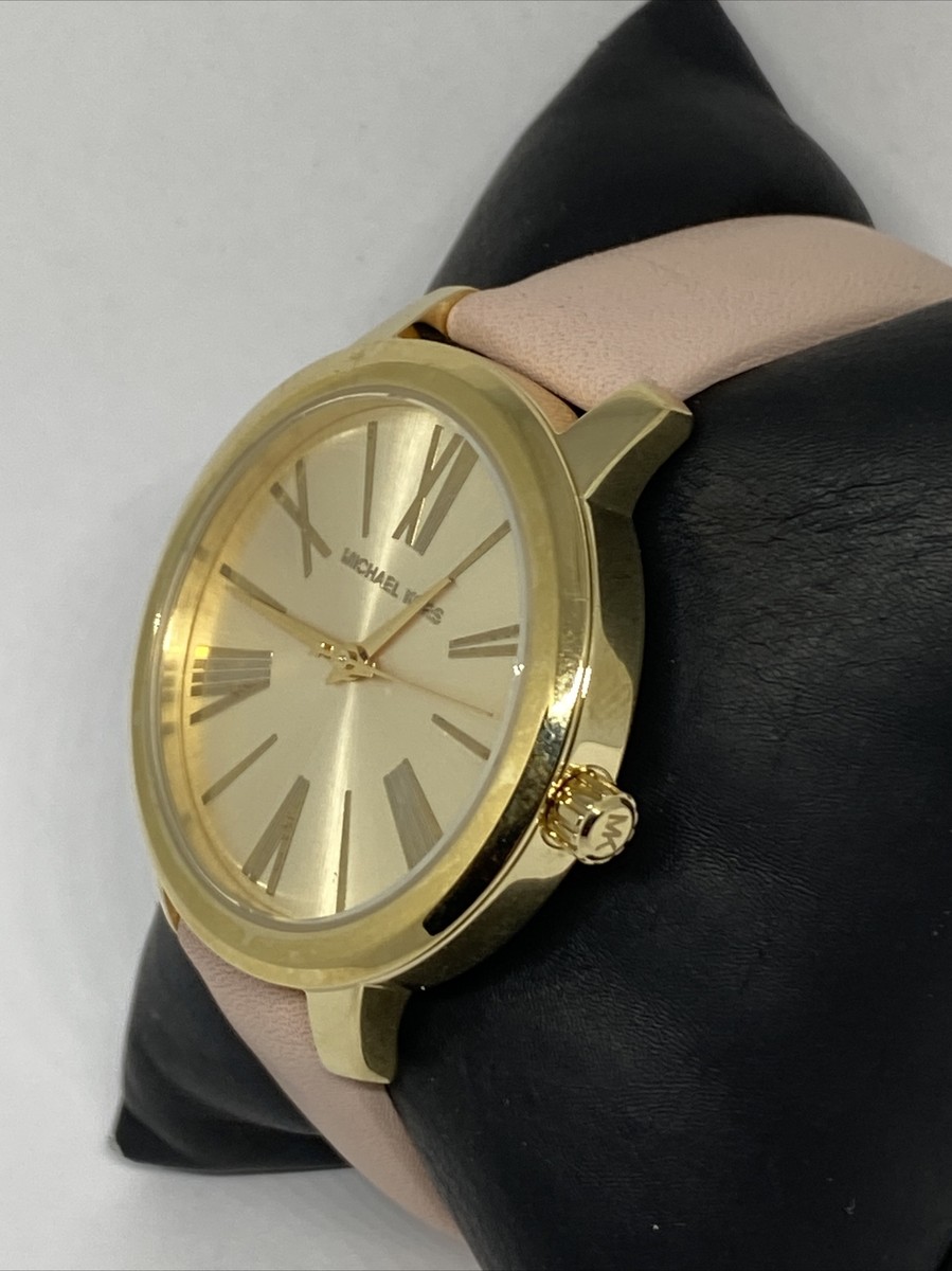 Michael Kors Hartman Ladies Watch 38mm Gold Tone with Pink‎ Leather Band MK2558 Michael Kors MK2558 Hartman Gold Tone Dial Pink Leather  main image 4