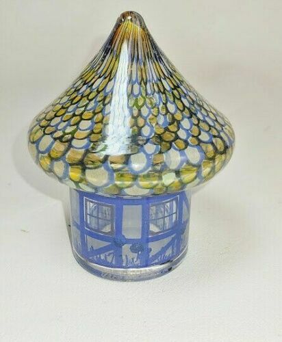Glass Eye Studios "Heart Of Fire  Bohemian " Hand Blown Glass Paperweight Second Pristineauction.com - View #11