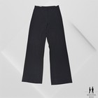 Basler Women's Pull On Pant Flared Leg Seamed Stretch $295 Black 26x32 — photo 1
