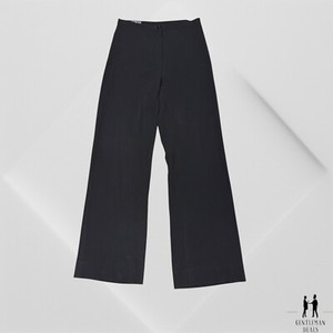 Basler Women's Pull On Pant Flared Leg Seamed Stretch $295 Black 26x32