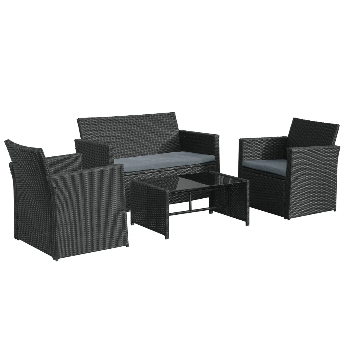 Outdoor loveseat black deals