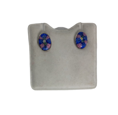 Ohrringe oval, Murrine Millefiori + AG925, OROVALEV5 Voltolina