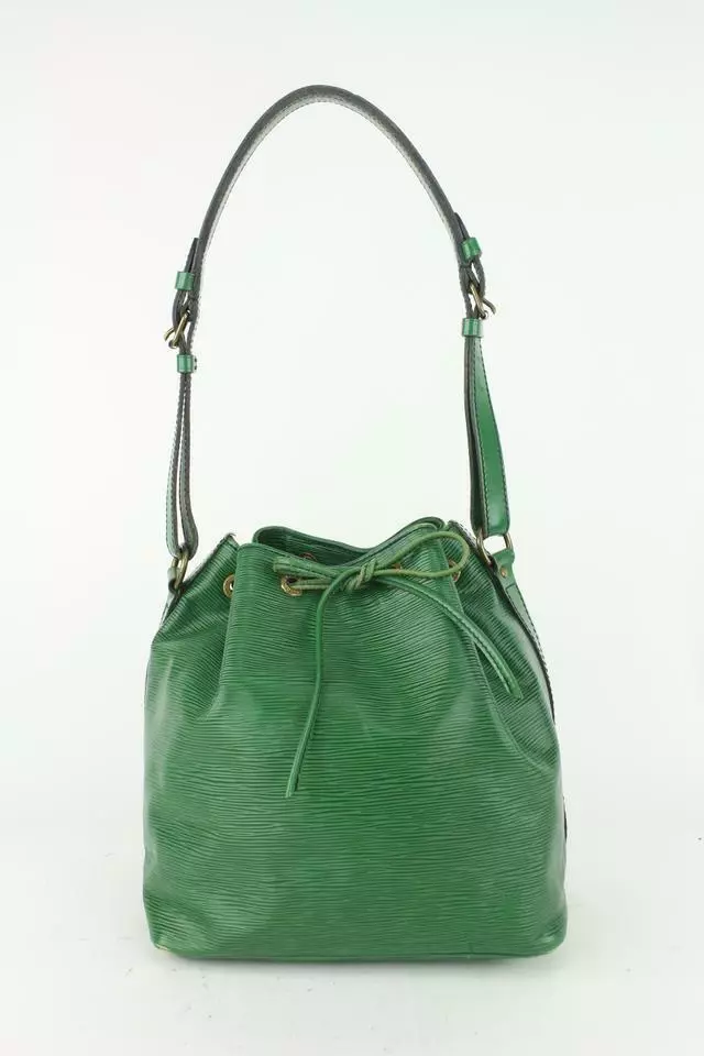 Louis Vuitton Green Epi Leather Borneo Petit Noe Drawstring Bucket Hobo  820lv82