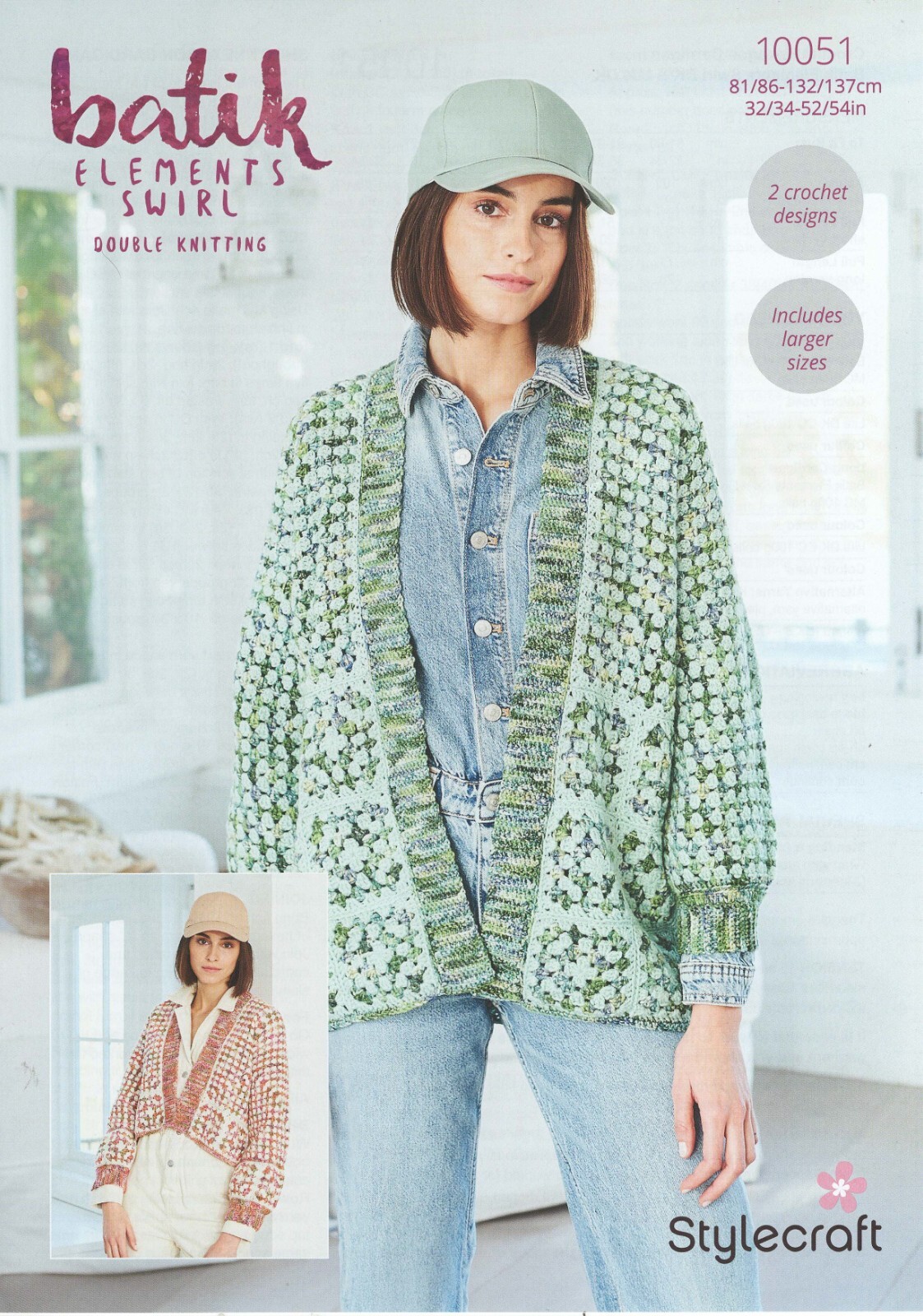 Stylecraft Batik Elements Swirl DK Crochet Pattern - 10051 Ladies Jackets