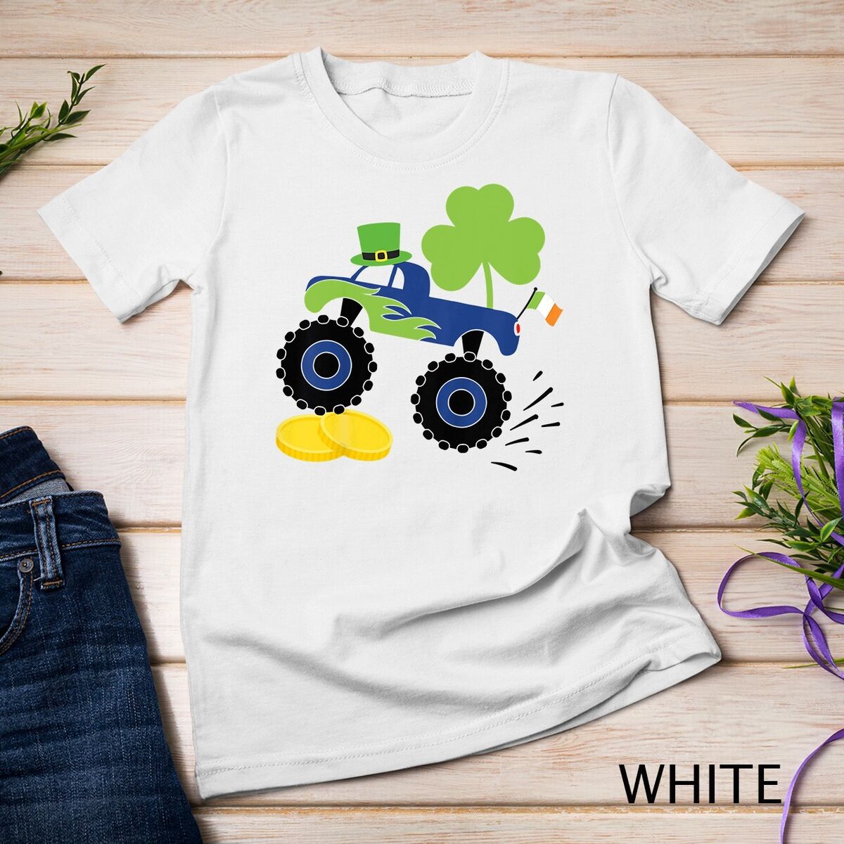 Kids Saint Patricks Day Gift For Monster Truck Lover Boy Shamrock T-Shirt Kids Saint Patricks Day Gift For Monster Truck Lover Boy Shamrock T-Shirt