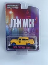 NEW Greenlight Hollywood JOHN WICK 1:64 1974 CHECKER TAXI Blue Machine Chase 33