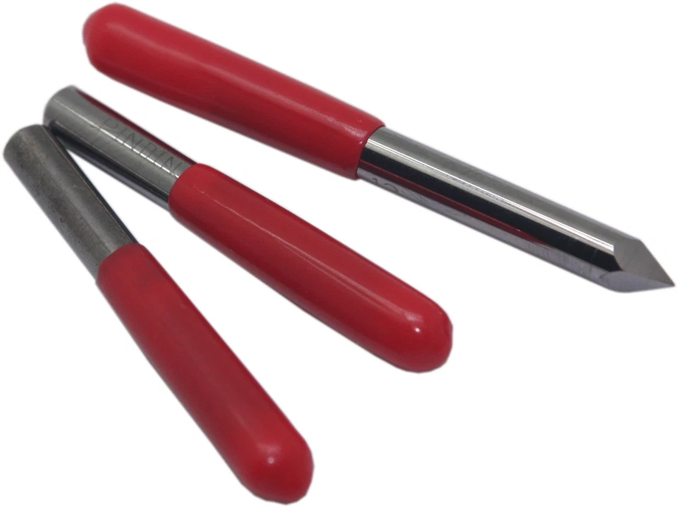 3 fraises à graver forme pyramide 4 faces(métal,plastiques,bois) 4x45°0,1 mm CNC