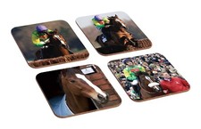 Kauto Star Horse Racing Legend - 4 Piece Wooden Coaster Set